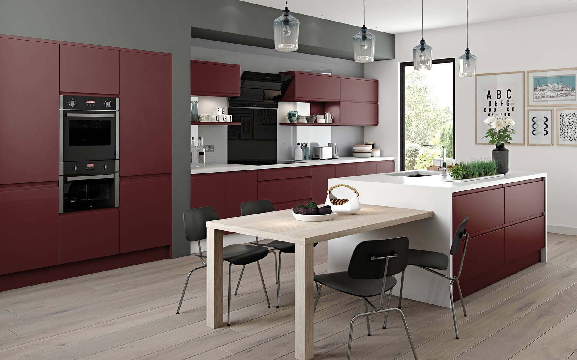J Pull Kitchen Marino in Painted Heritage Red from Better