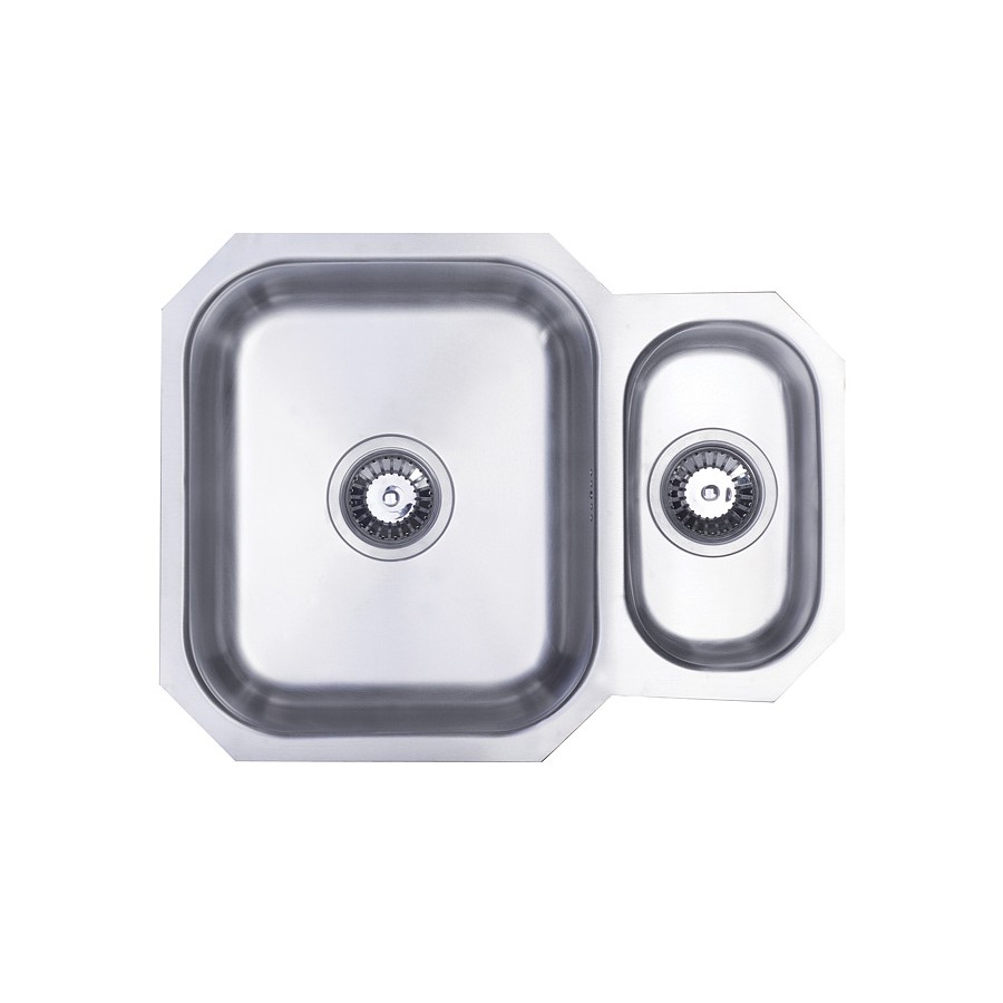 Premium Stainless Steel 1.5 Bowl Undermount Sink & Cascade Brass Tap Pack Sink Image