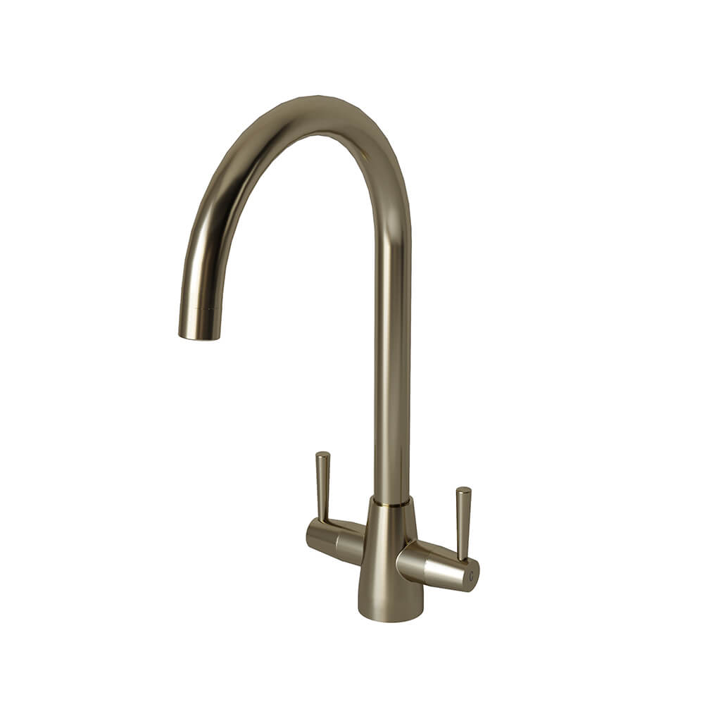 Premium Stainless Steel 1.5 Bowl Undermount Sink & Cascade Brushed Steel Tap Pack Tap Image