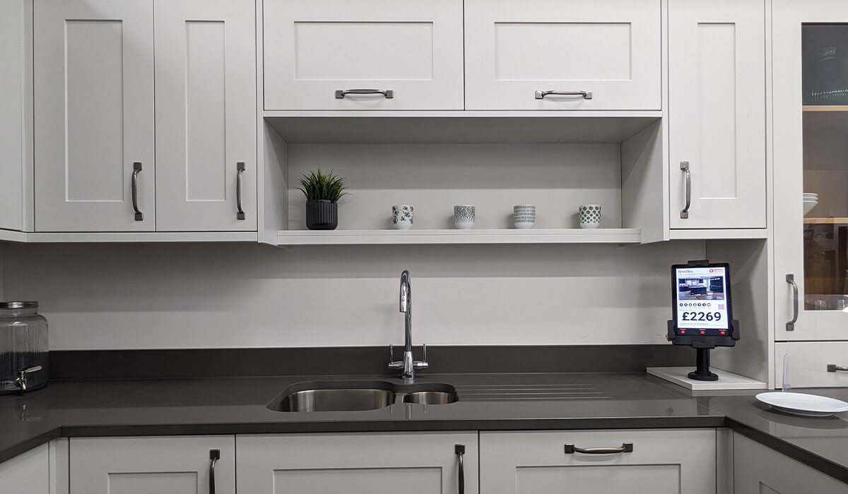 Low Wall Units Over Sink With Shelf Below