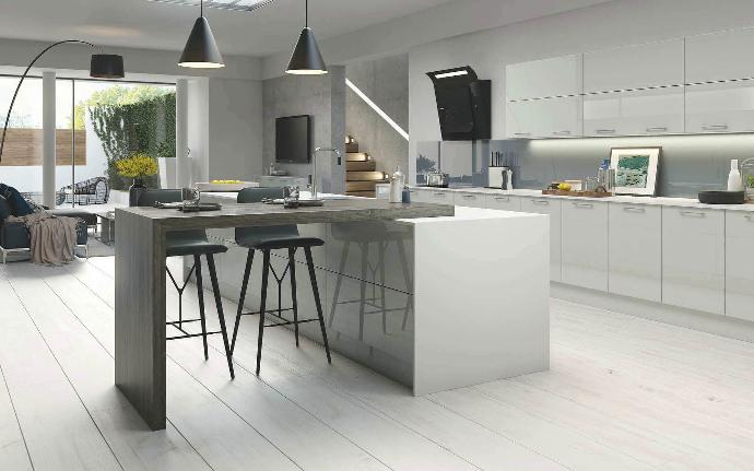 Treviso Gloss Modern Slab Kitchen Units - Better Kitchens