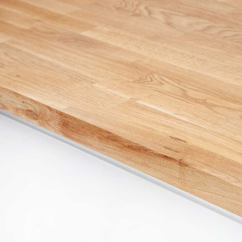 Natural Oak - Real Wood Worktop - 22mm Thick Angled