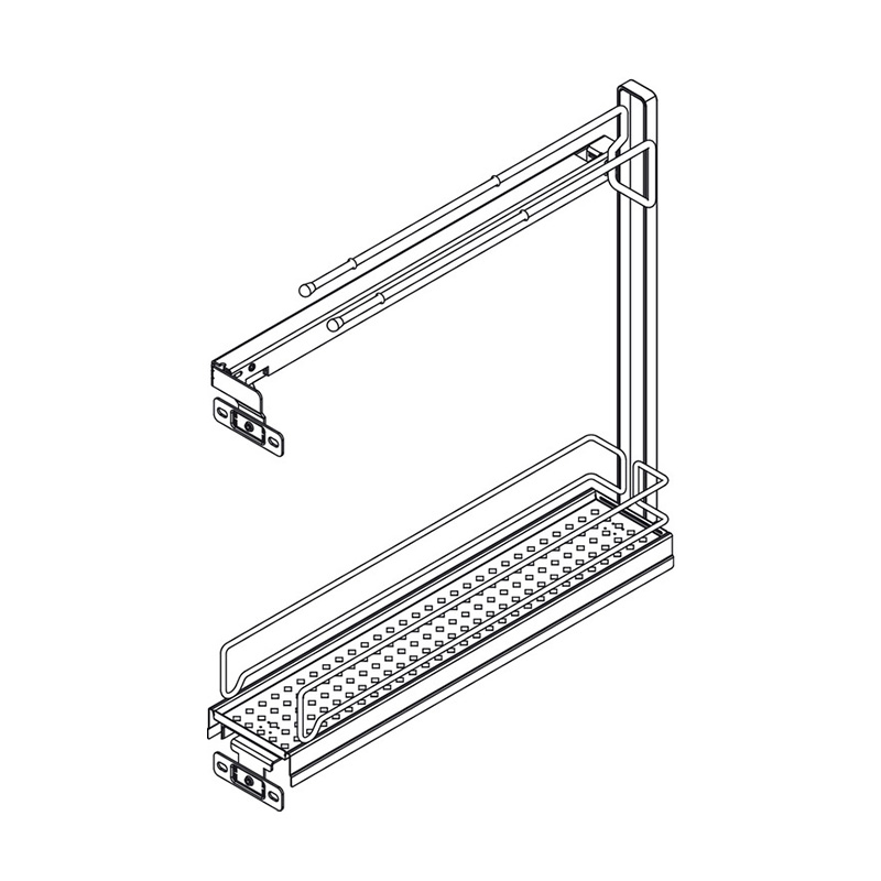 150mm Towel Rail Base Pull Out - Soft Close Dimensions