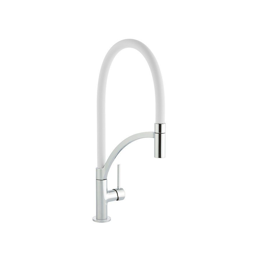 Mures pull out White and Chrome Single Lever Mixer Tap Dimensions