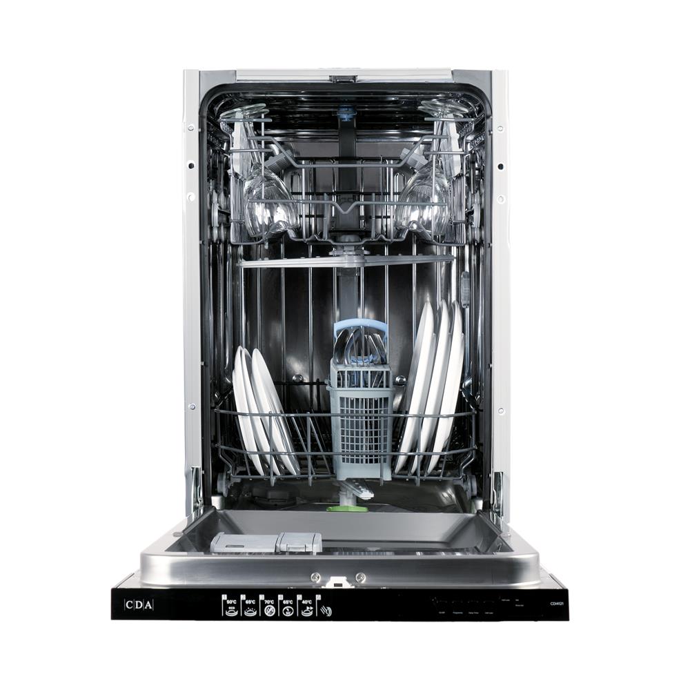 CDA CDI4121 45cm Slimline integrated Dishwasher10 Place Settings, 6 Programs (2022) Dishwasher Inside