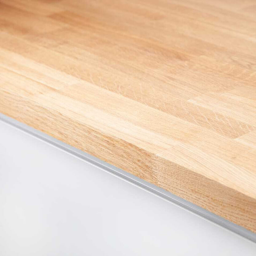 Prime Oak - Real Wood Worktop - 40mm Thick Angled