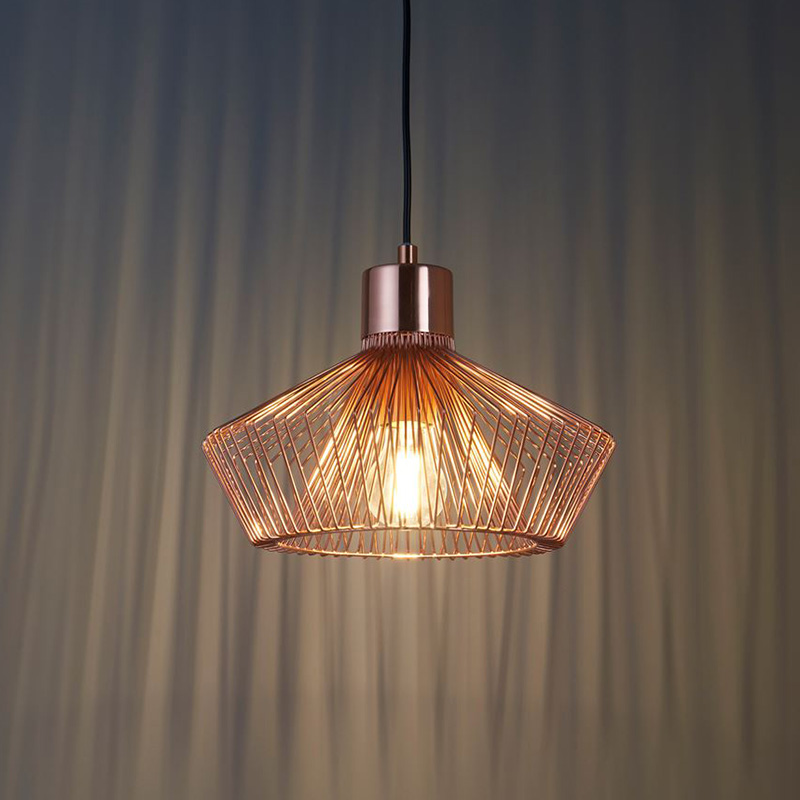 Gabbia Pendant Light Fitting - Copper Gabbia Single Light