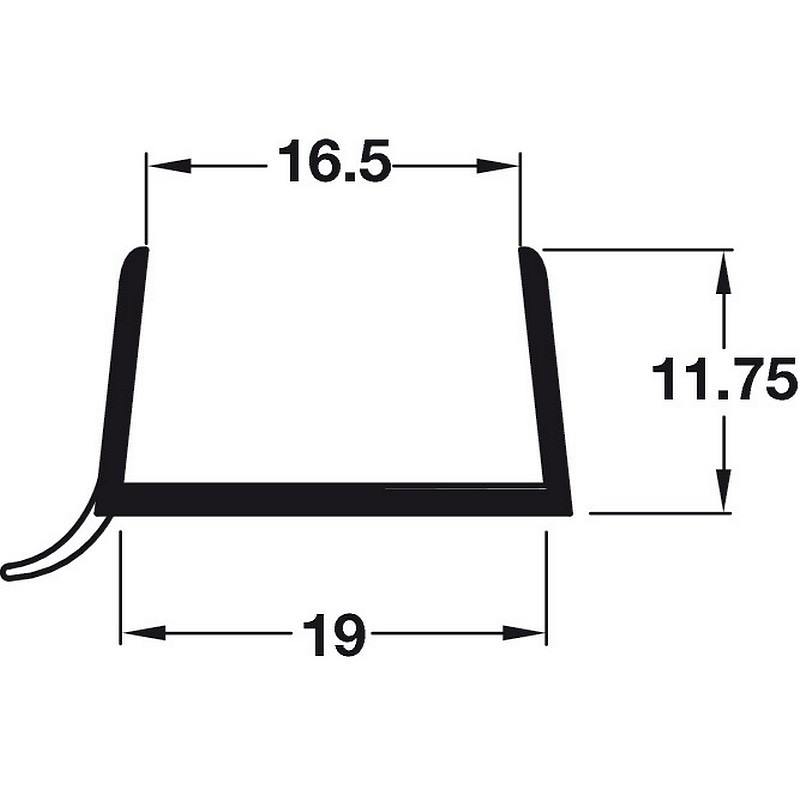 Plinth Sealing Strip - 3m Dimensions