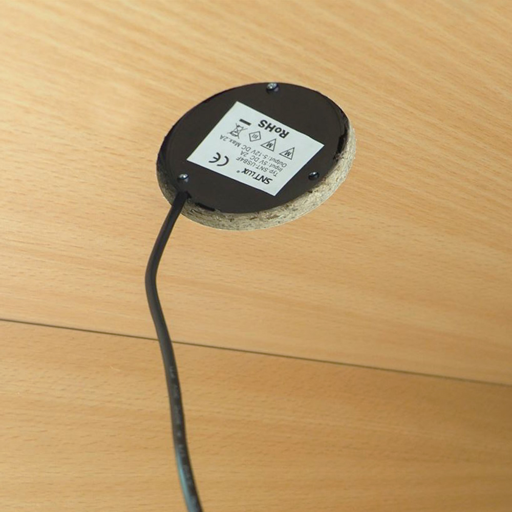 Wireless Hidden QI Charger Hidden QI Charger Installed Under Worktop