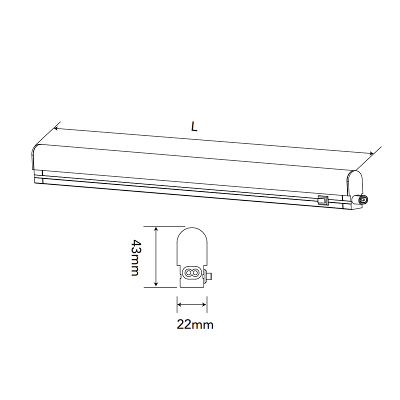 520mm (8w) Linkable LED Strip Light LED Link Light Dims 1