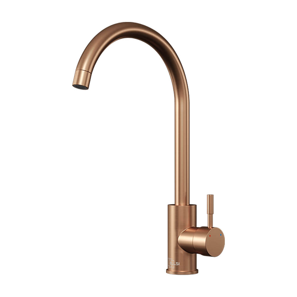 Premium Stainless Steel 2 Bowl Sink & Varone Copper Tap Pack Tap Image