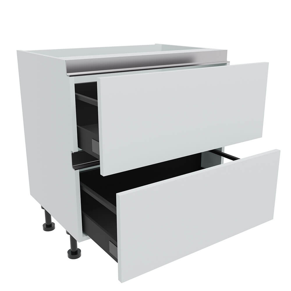 800mm True Handleless 2 Drawer Base Unit