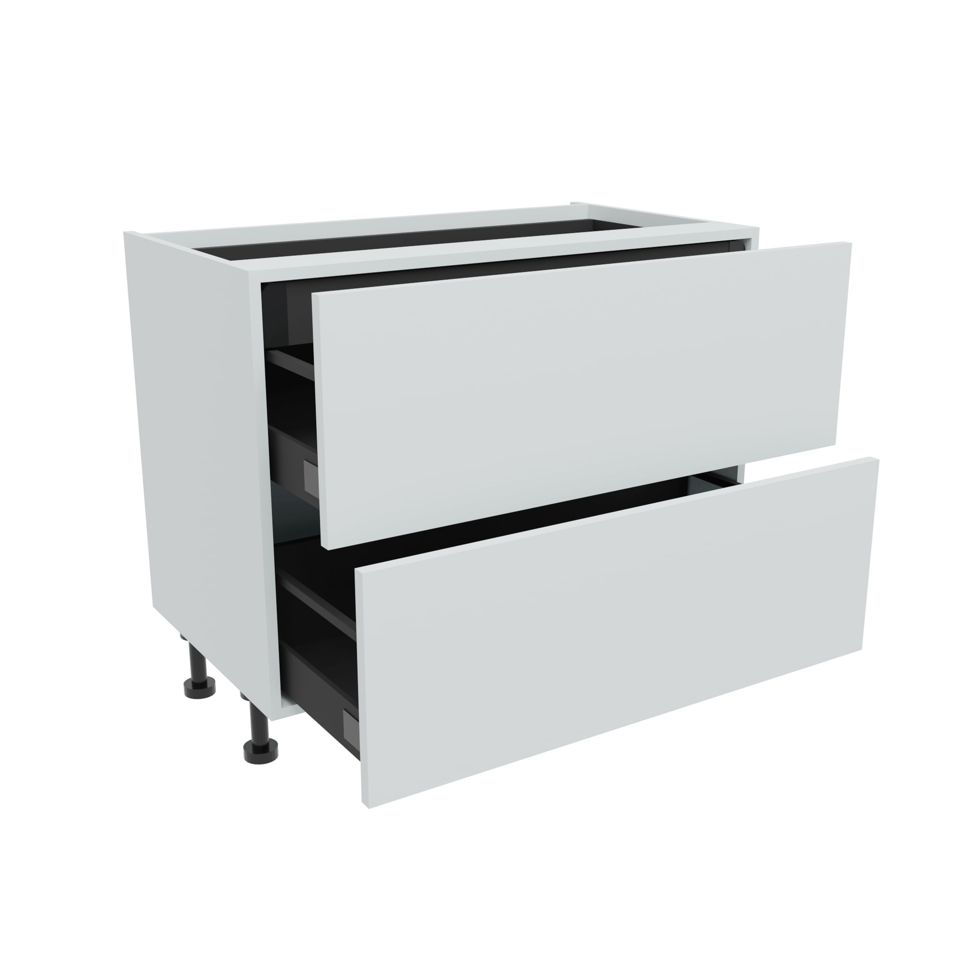 1000mm 2 Drawer Base Unit + 1 Internal