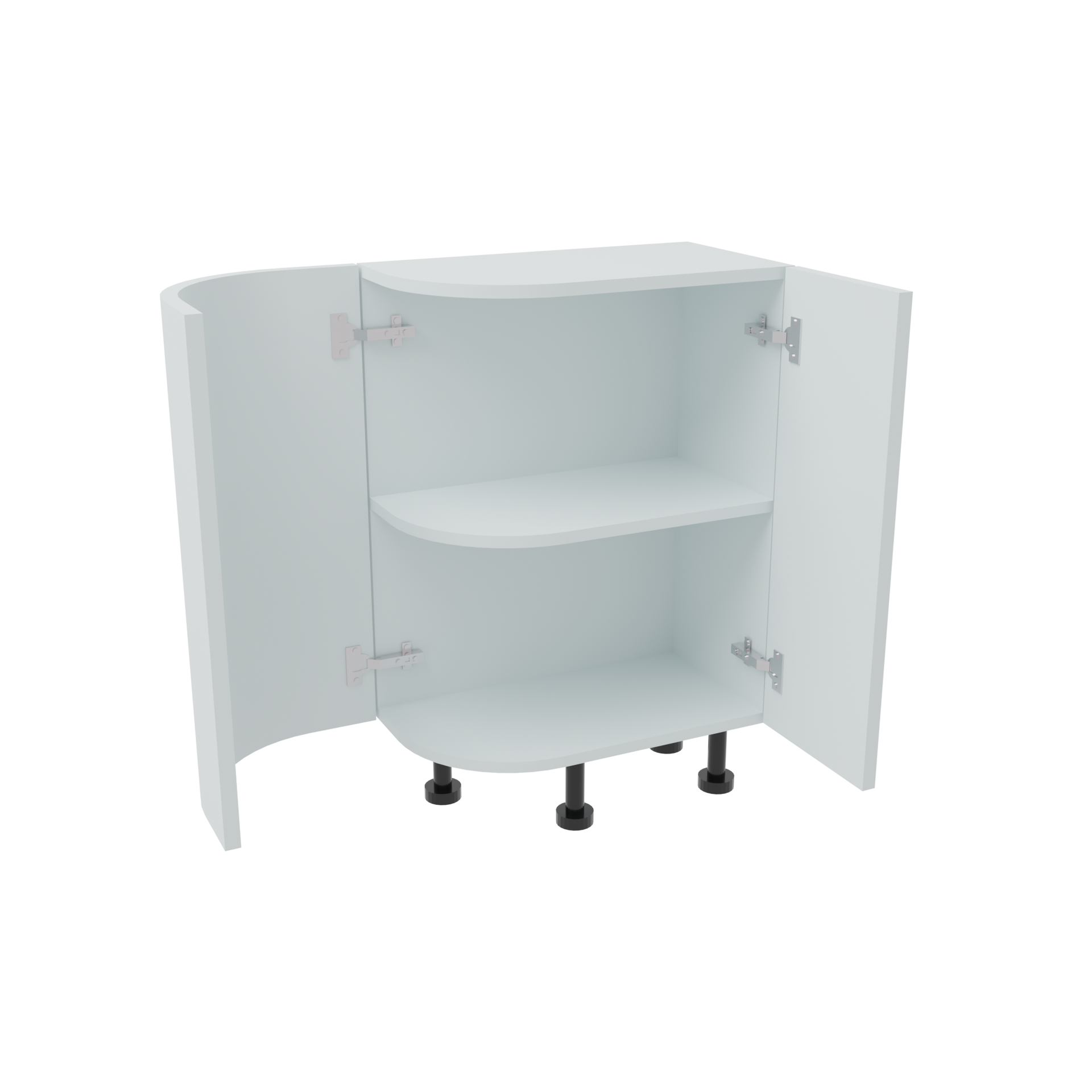 Curved Base Unit - 300 x 560mm - (Right End)