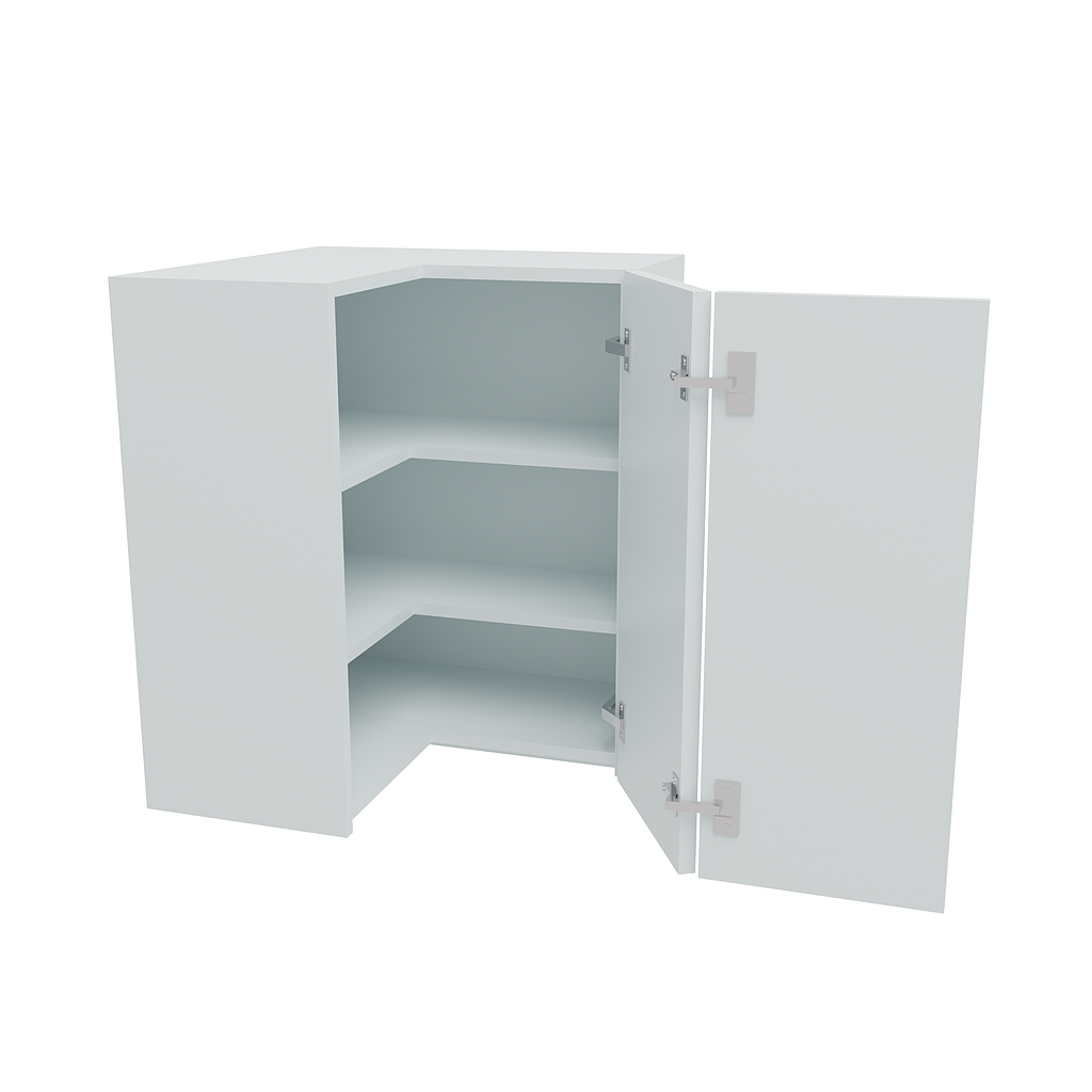 600 x 600mm True Handleless L-Shape Corner Wall Unit (Medium)