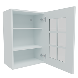 500mm 6 Panel Georgian Glass Door Wall Unit (Medium)