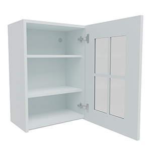 500mm True Handleless 4 Panel Georgian Glass Door Wall Unit (Medium)