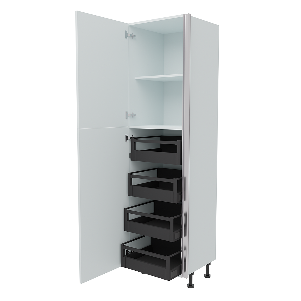 600mm True Handleless Larder Unit with 4 x Internal Drawers - LH Hinge (High)