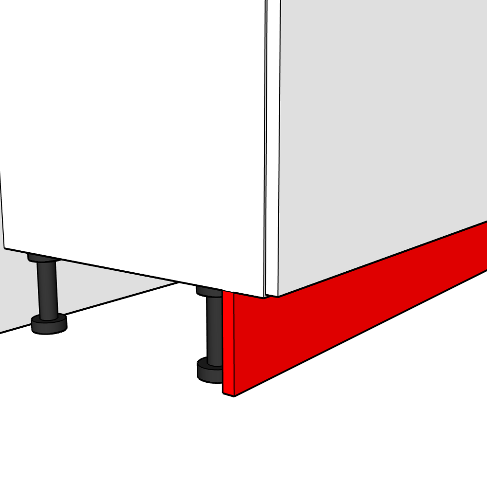 Dewsbury Smooth Matt Straight Plinth - 3m x 150mm