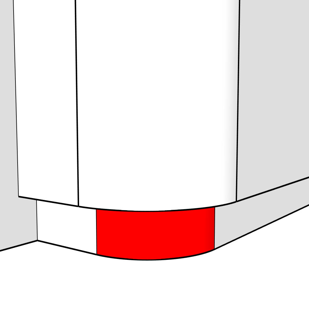 Bowood (Premium Colours) External Curved Plinth