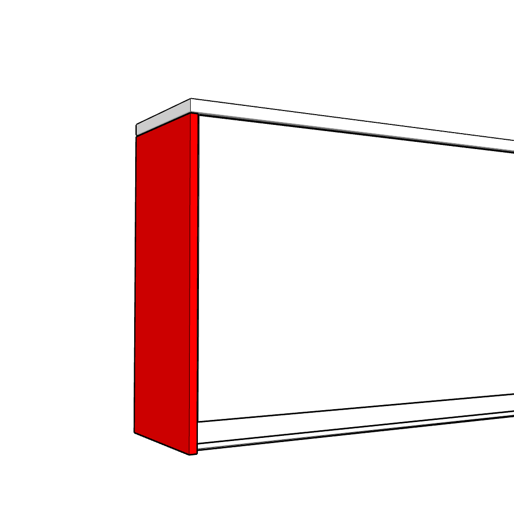 Bowood (Premium Colours) Wall End Panel - Plain - MEDIUM - TYPE C