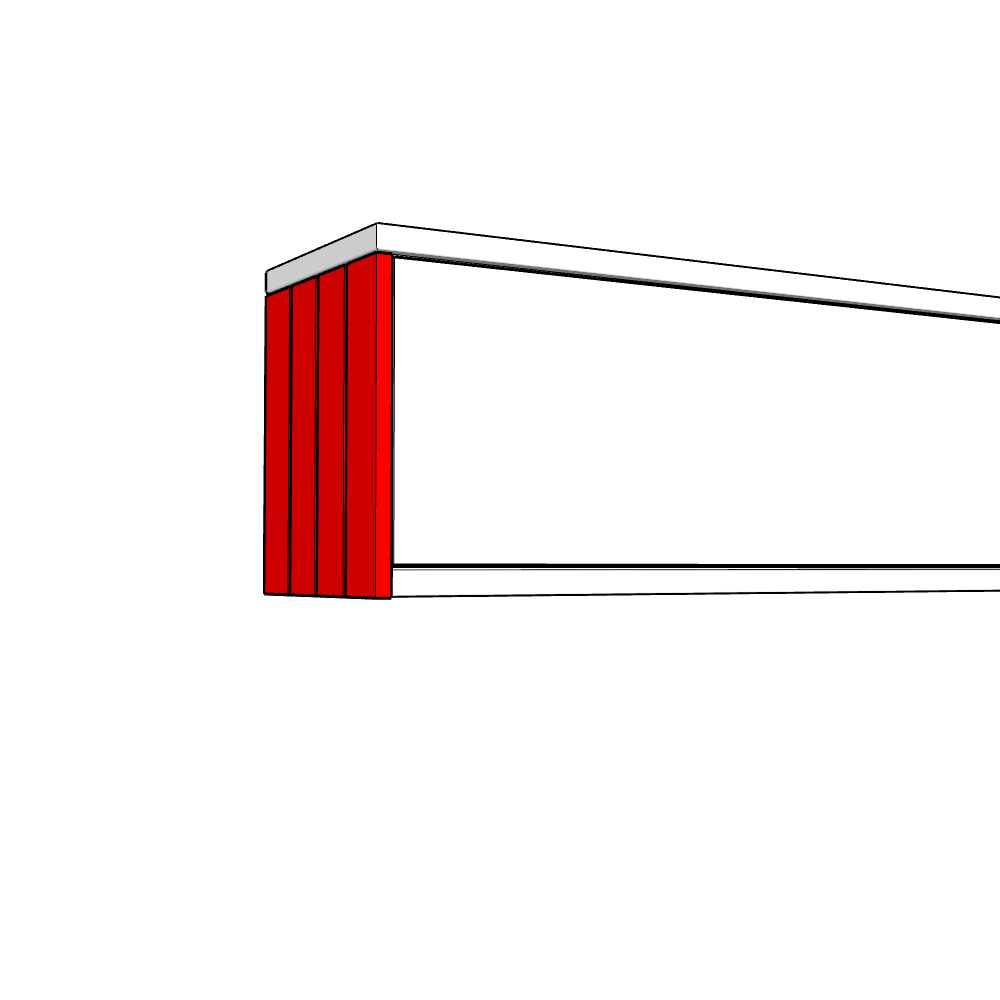 Bewdley Bridging Wall Unit End Panel - T&G - 360 Height - TYPE B