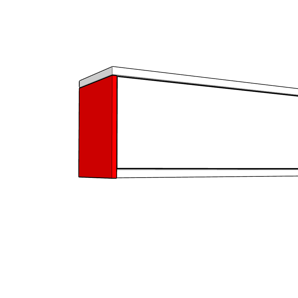 Bowood (Premium Colours) Bridging Wall Unit End Panel - Plain - 360 Height - TYPE B