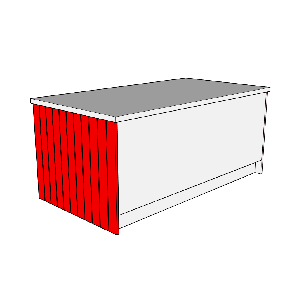 Bewdley Island End Panel - T&G - 890 x 1060 x 18mm