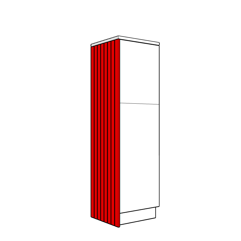 Bewdley (Premium Colours) Tall End Panel - T&G - Medium Larder Height - 2140 x 625 x 18mm