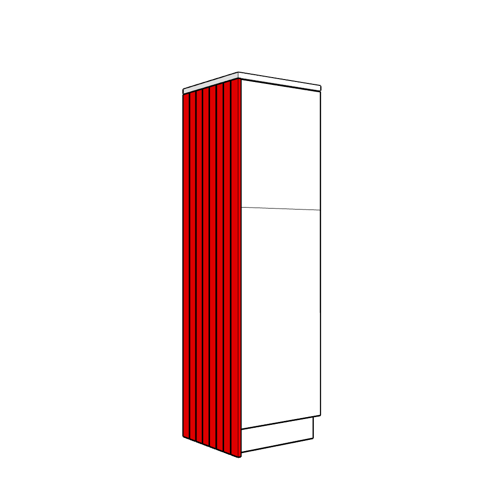 Bewdley Tall End Panel - T&G - Medium Larder Height - 2140 x 625 x 18mm