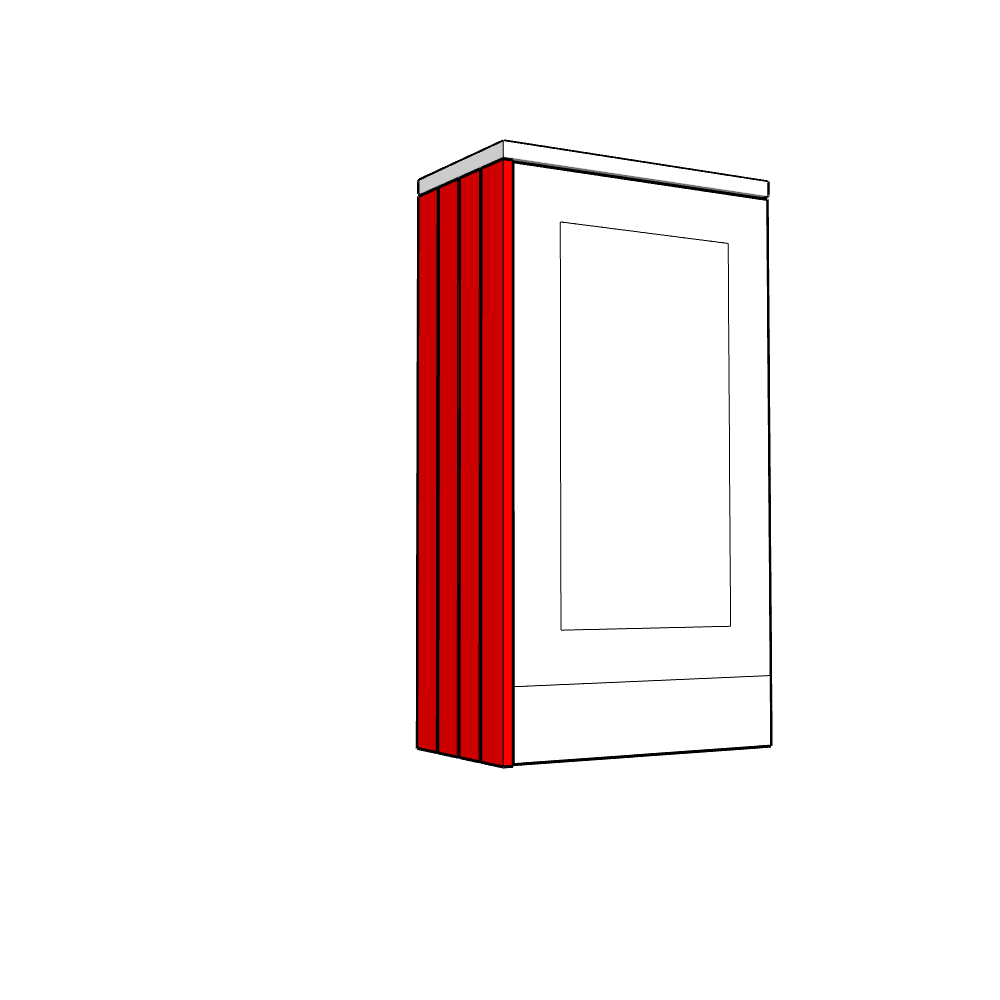 Bowood Dresser End Panel - T&G - To suit LOW height Dresser Unit (1105 x 350 x 18mm)