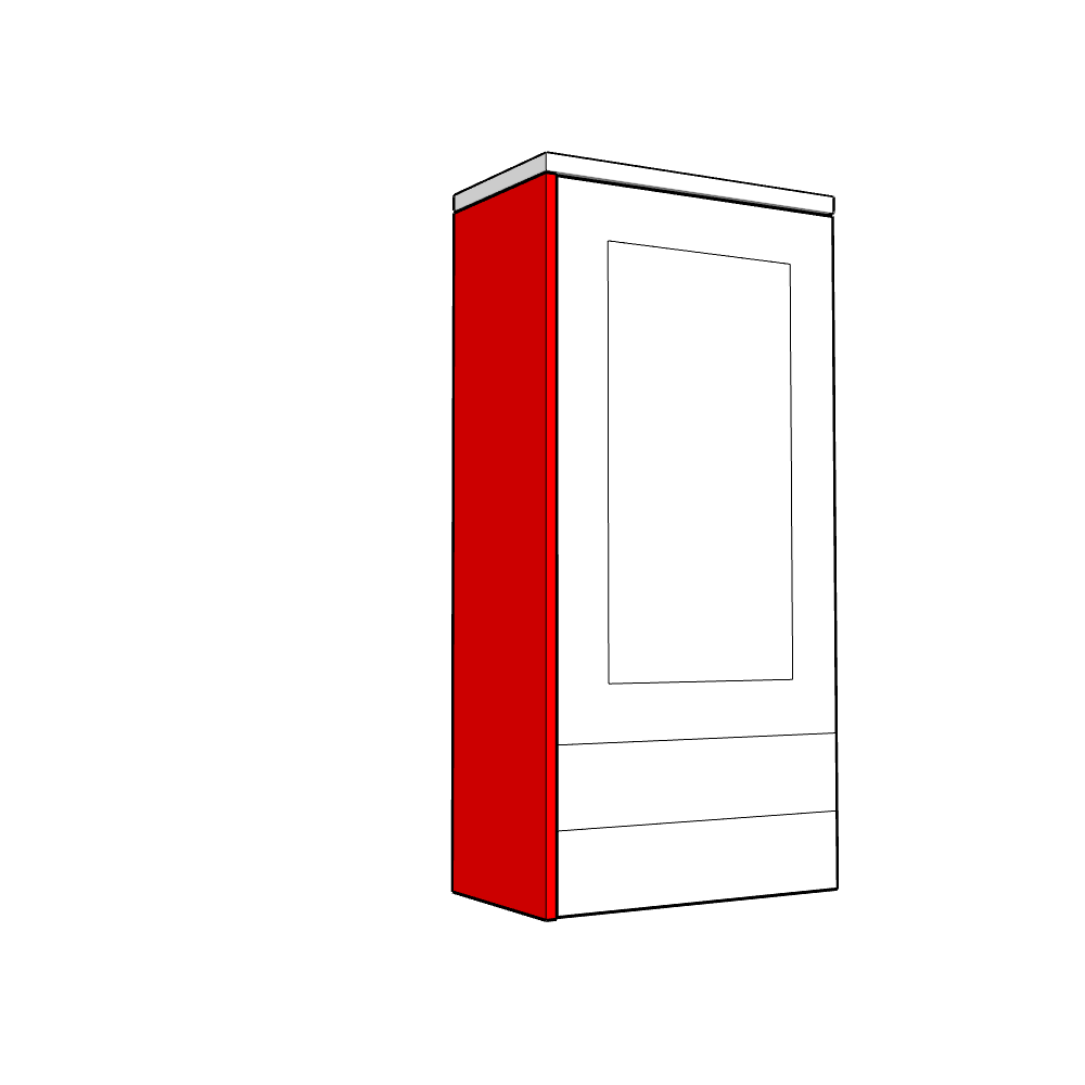 Bowood (Premium Colours) Dresser End Panel - Plain - To suit MEDIUM height Dresser Unit (1250 x 350 x 18mm)
