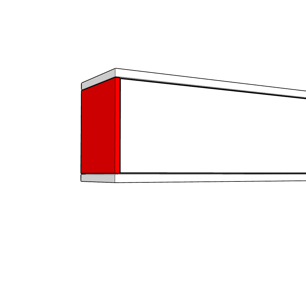 Bewdley (Premium Colours) Bridging Wall Unit End Panel - Plain - 360 Height - TYPE A