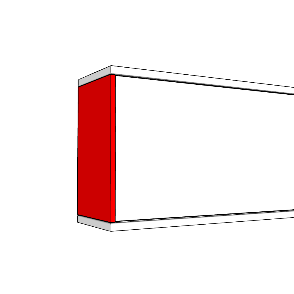 Bewdley Wall End Panel - Plain - LOW - TYPE A