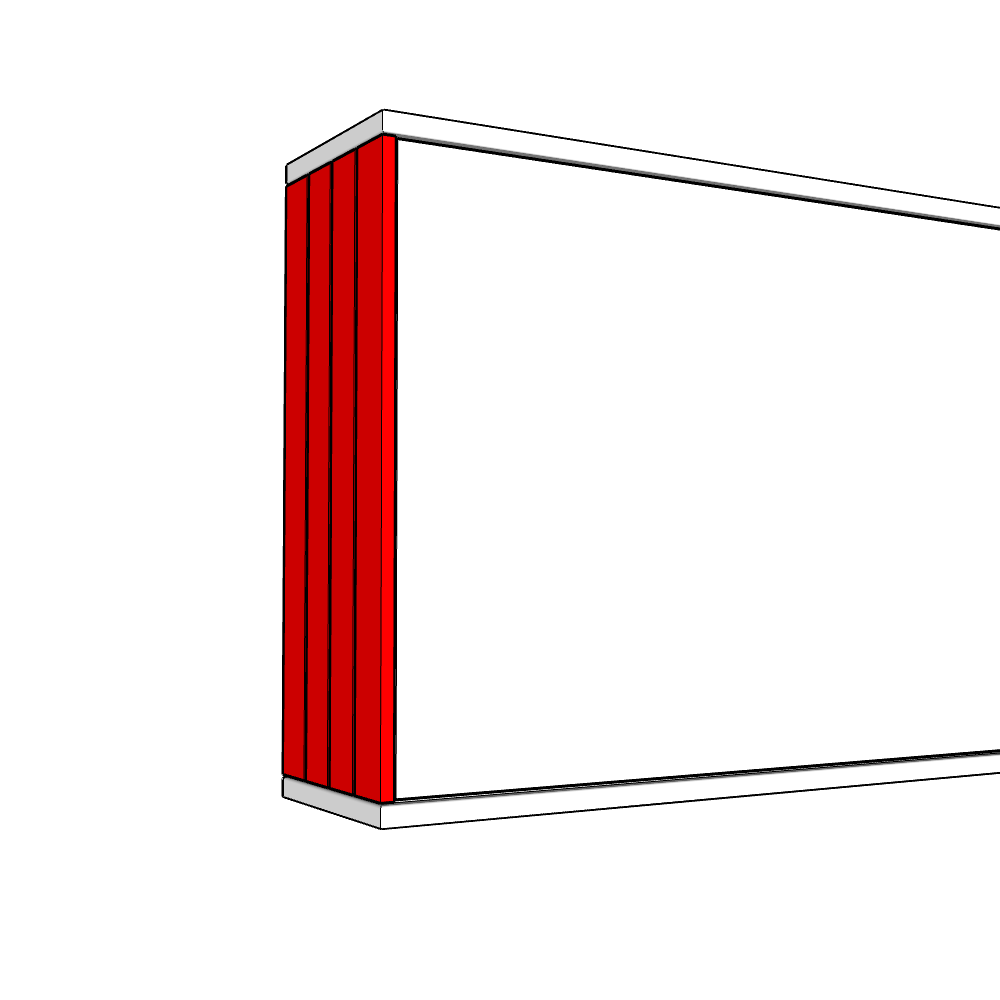 Bewdley Wall End Panel - T&G - HIGH - TYPE A