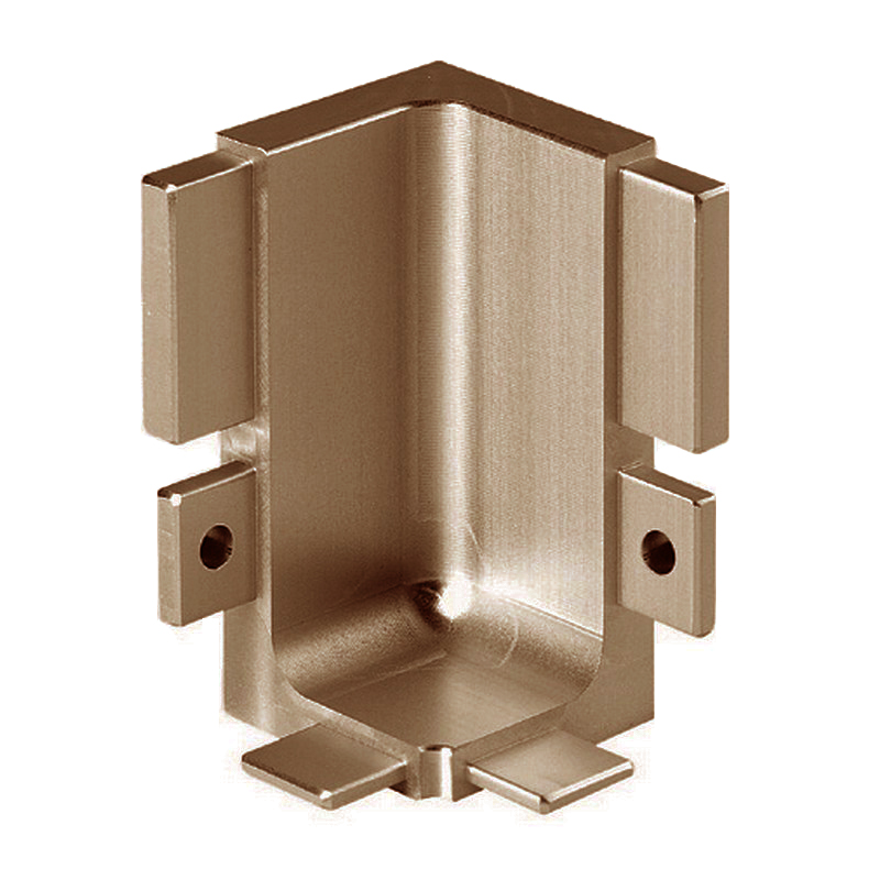 Top Profile Internal Corner Joint for True Handleless - Brushed Copper Anodised