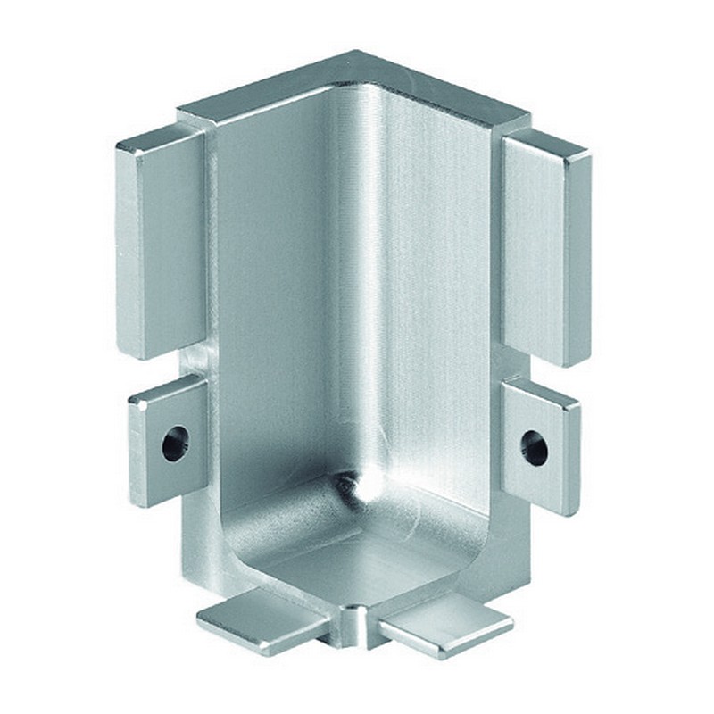 Top Profile Internal Corner Joint for True Handleless - Silver Anodised