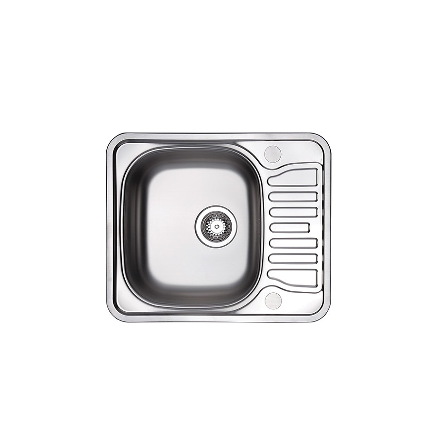 Teme 1.0 bowl Brushed Steel Inset Sink