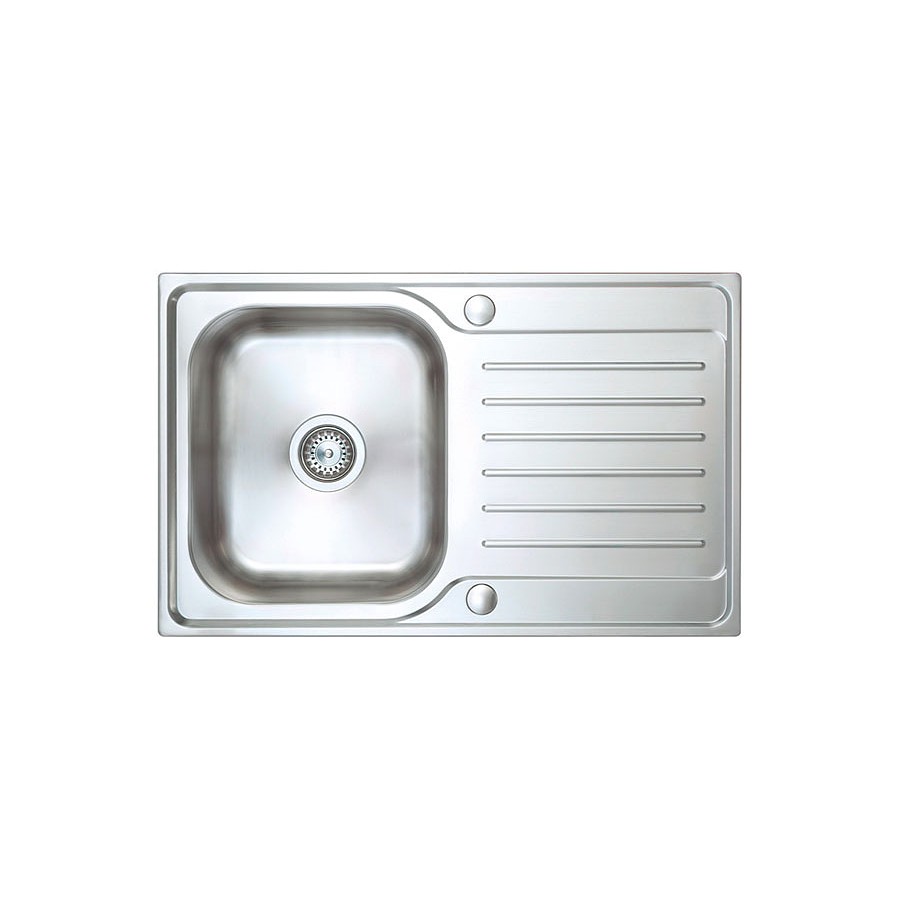 Don 1.0 bowl Brushed Steel Inset Sink