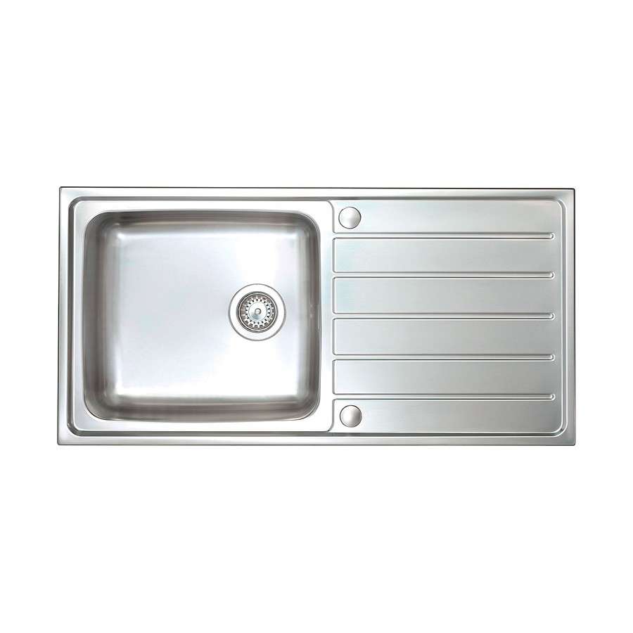 Medlock 1.0 bowl Brushed Steel Inset Sink