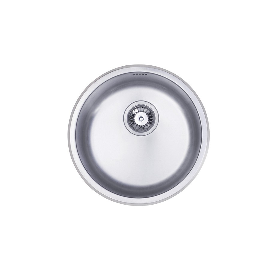 Nene Round bowl Brushed Steel Inset Sink