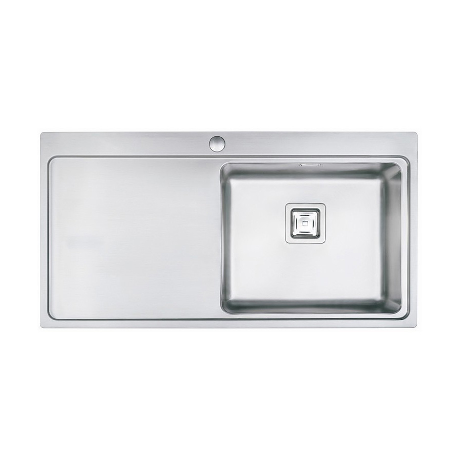 Ock 1.0 bowl Brushed Steel Inset Sink - LH Drainer