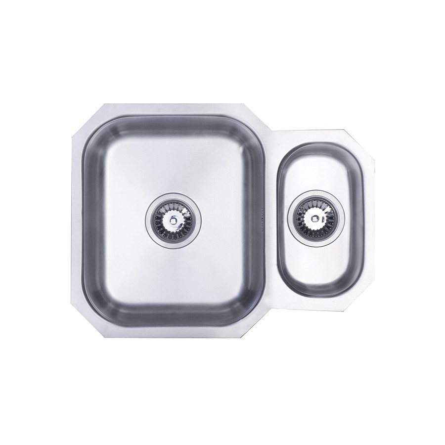 Trent 1.5 bowl Brushed Steel Undermount Sink