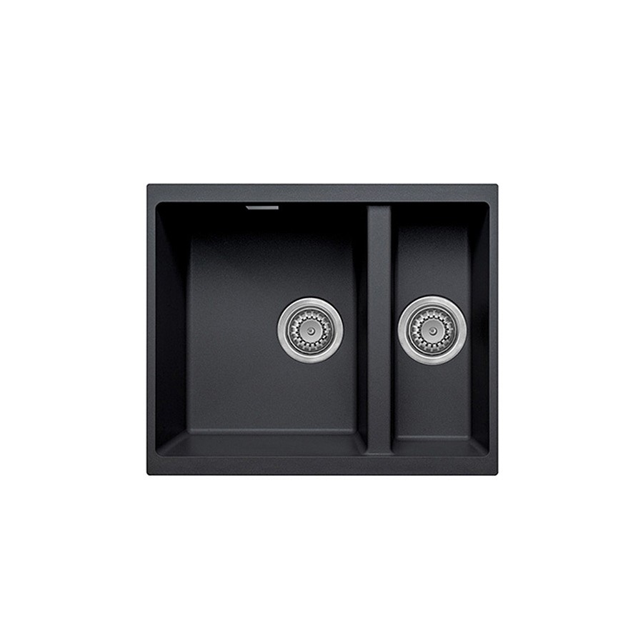 Severn 1.5 bowl Graphite Black Granite Undermount/Inset Sink