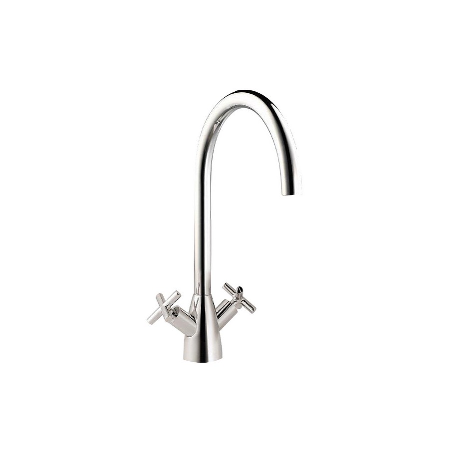 Regen Chrome Twin Lever Mixer Tap