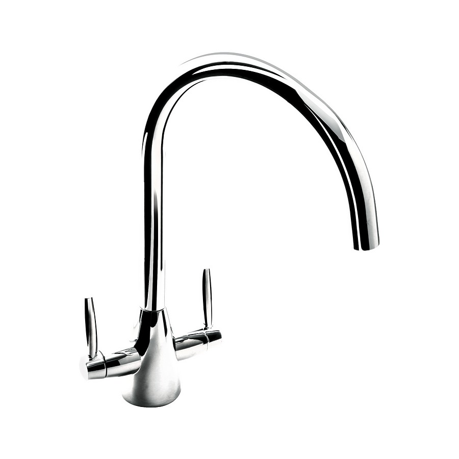 Rega Chrome Twin Lever Mixer Tap