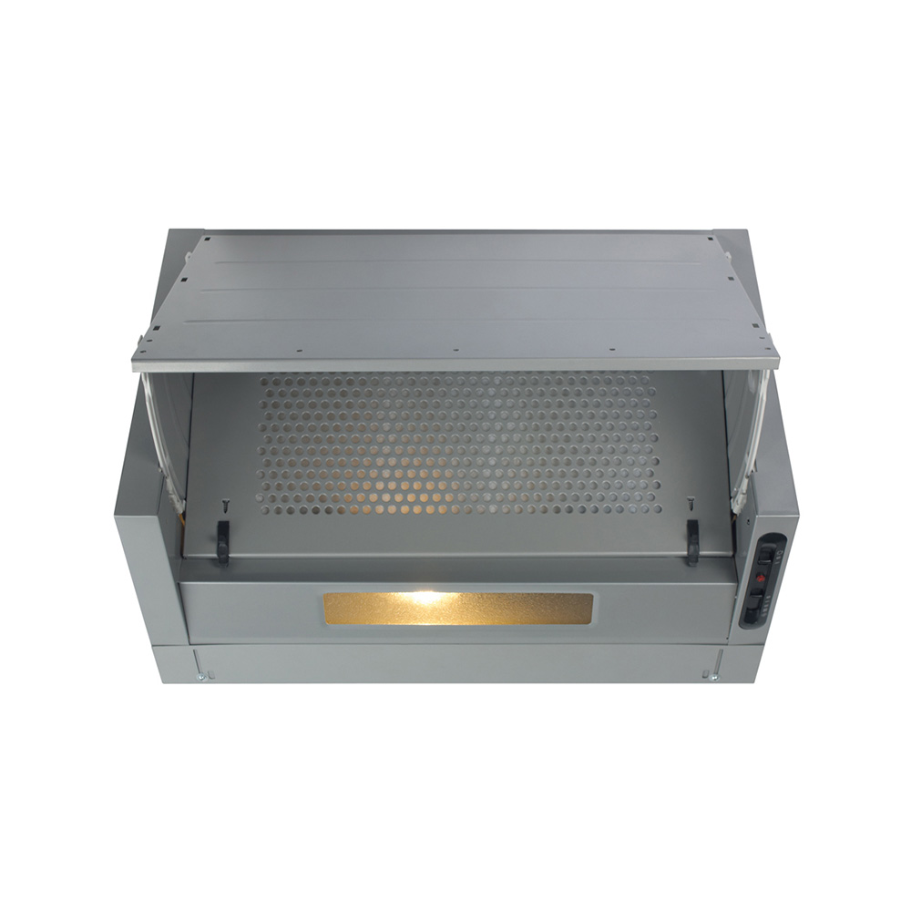 CDA EIN60FSI 60cm Integrated Extractor, Silver, Includes grease filter