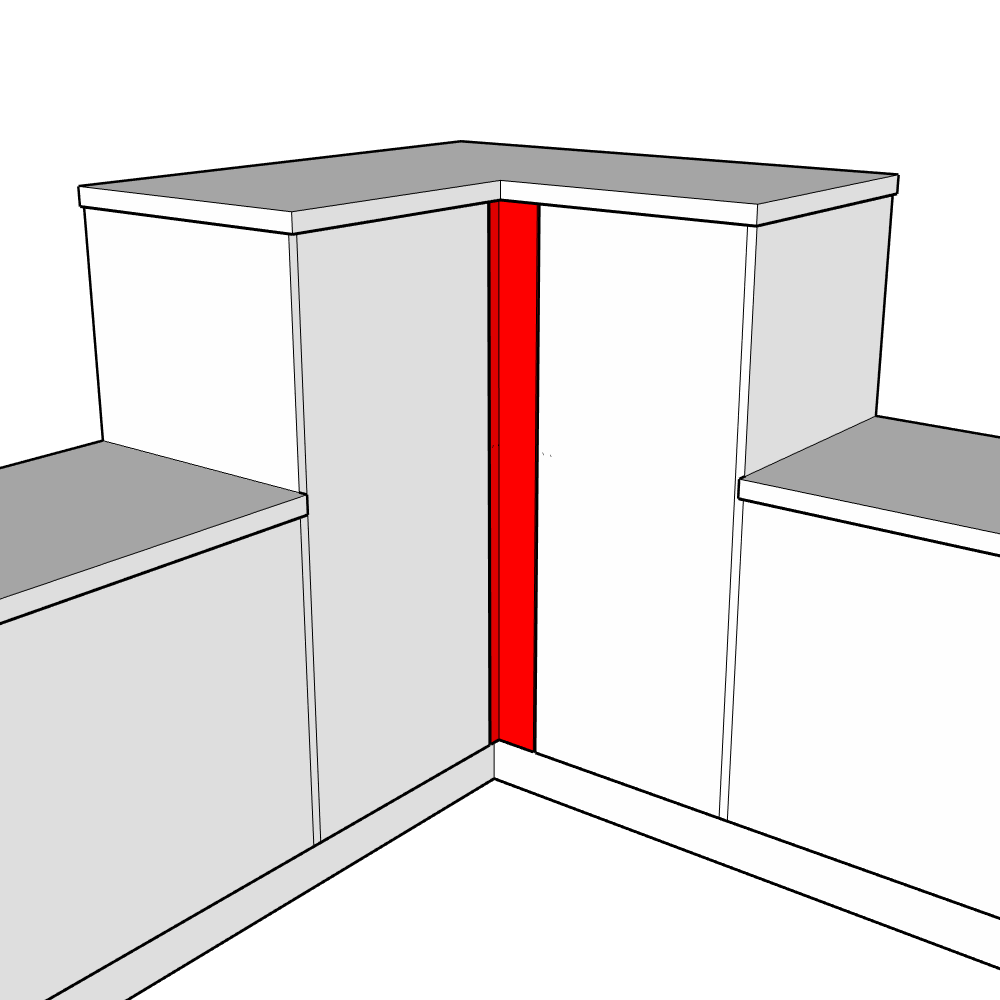 Bowood Adjustable Corner Post Set - 1245 x 100 x 18mm (x2)