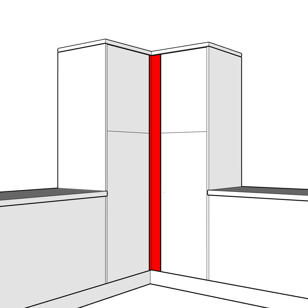 Bowood Adjustable Corner Post Set - 1965 x 100 x 18mm (x2)