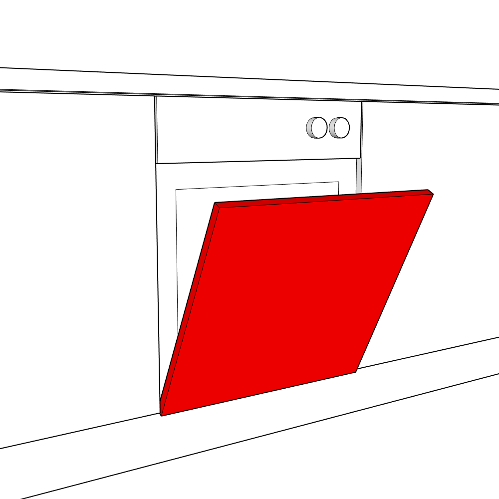 Bowood (Premium Colours) Semi Integrated Appliance Door (570 x 596mm)